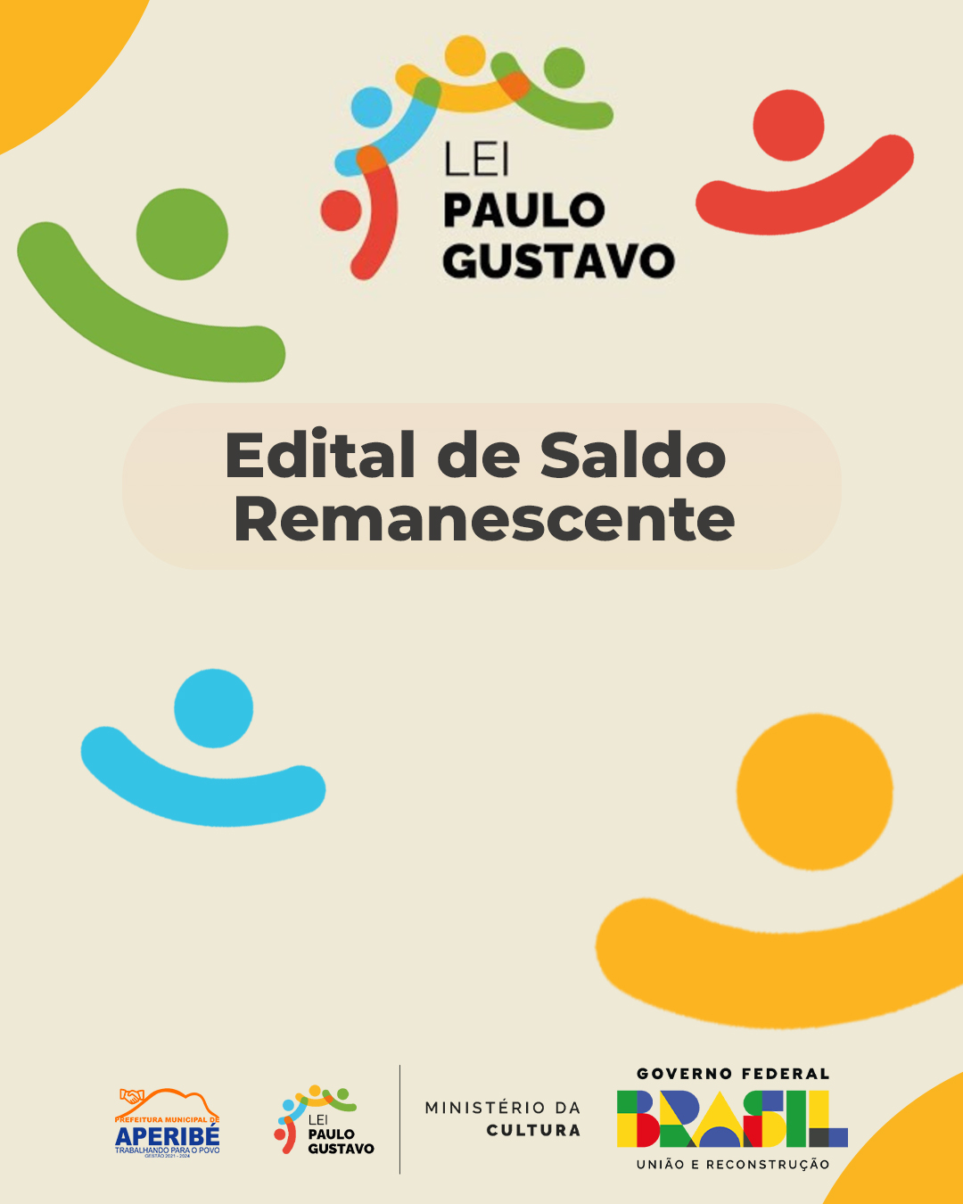 Edital de Saldo Remanescente - Lei Paulo Gustavo